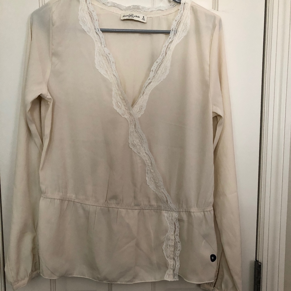 Off-White Satin Blouse - NEVER WORN